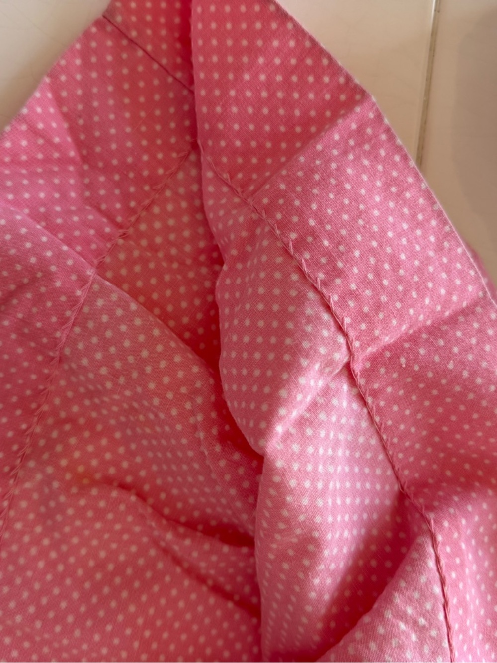 Vintage Pert'n Sassy Baby Girls 6-9m Prairie Dress Pink Polka Dot Ruffle 1970s - Picture 12 of 12